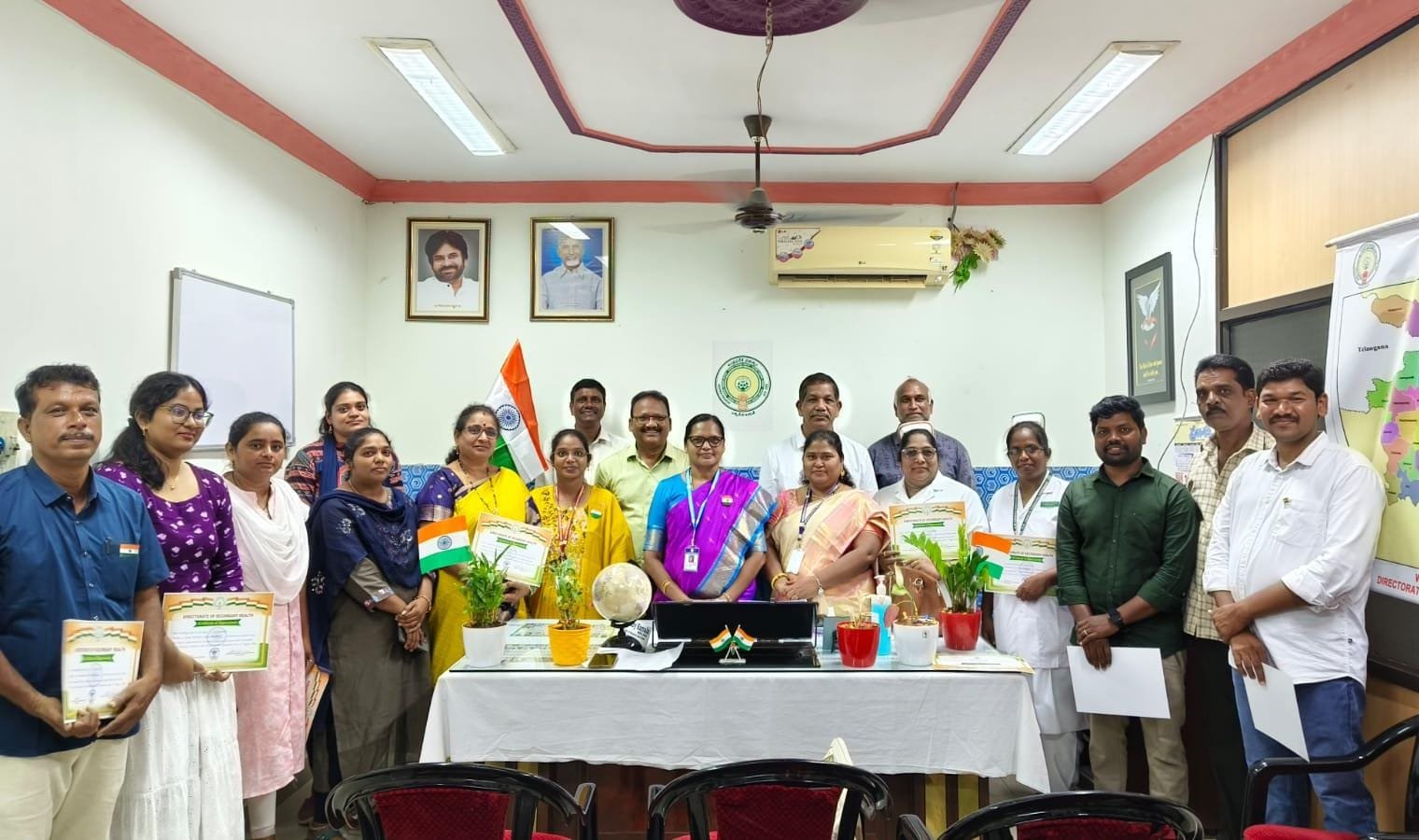 Team Eluru Independence Day recognition with DCHS Madam